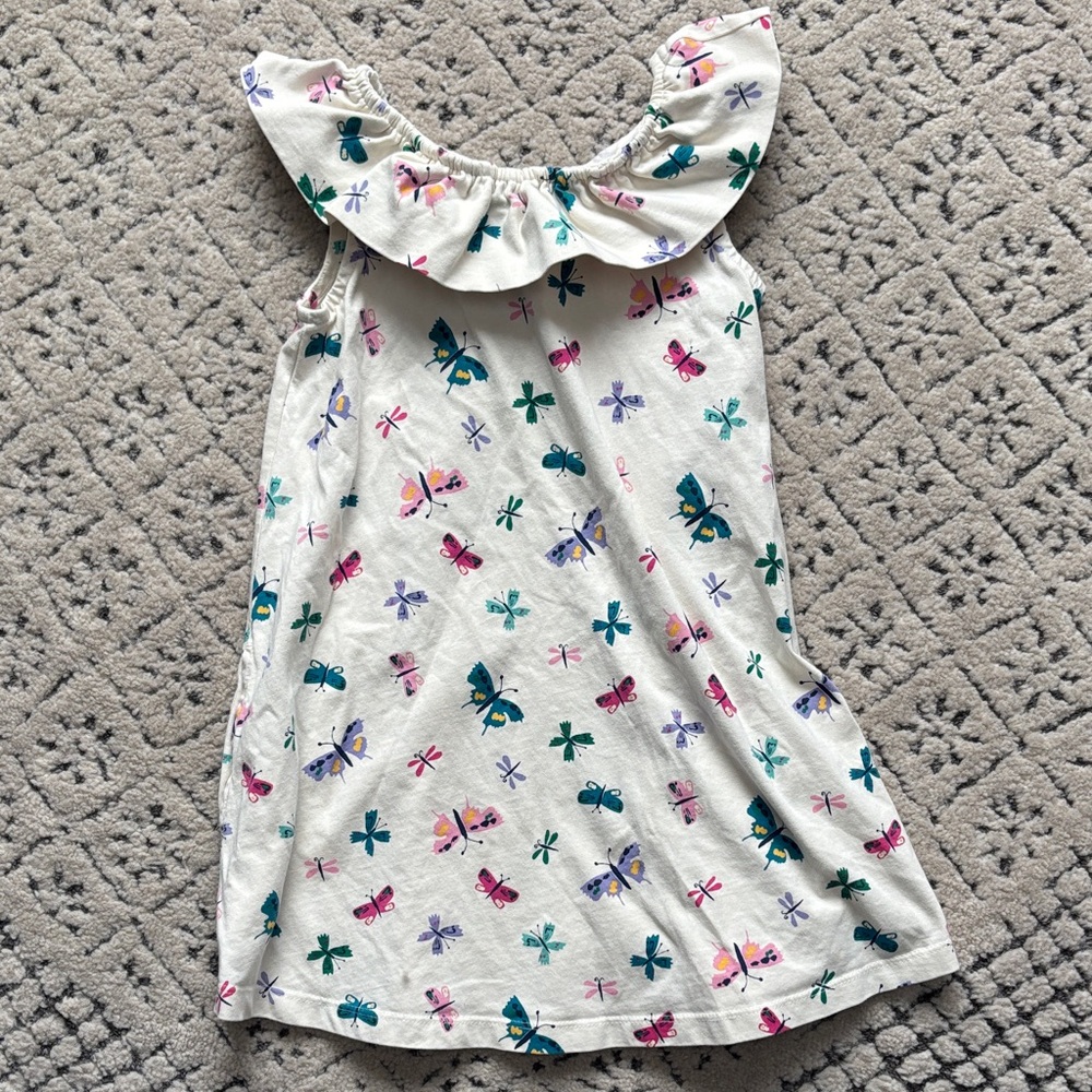 Hanna Andersson Cream Garment with Pink and Blue Highlights